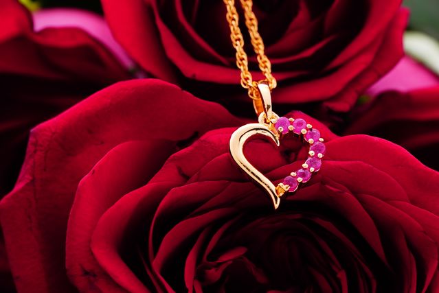 Diamond Heart Pendants